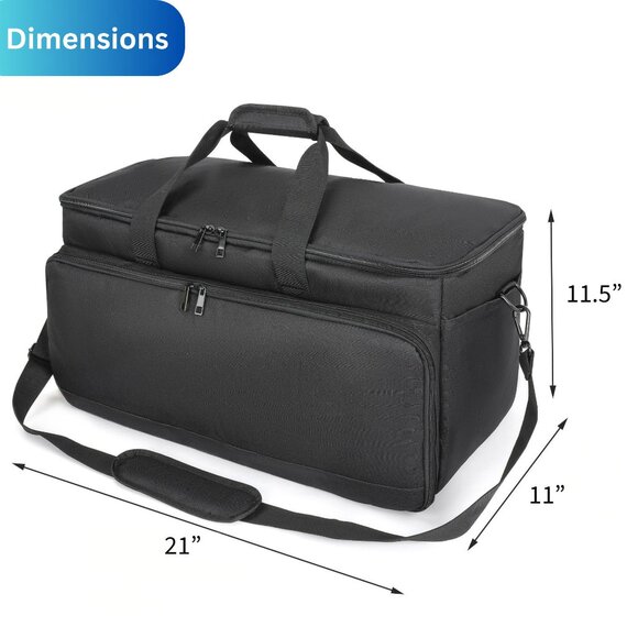 Black Gig Bag for DJ, Musicians, Photography - Cable Filing Organization - Picture 6 of 7